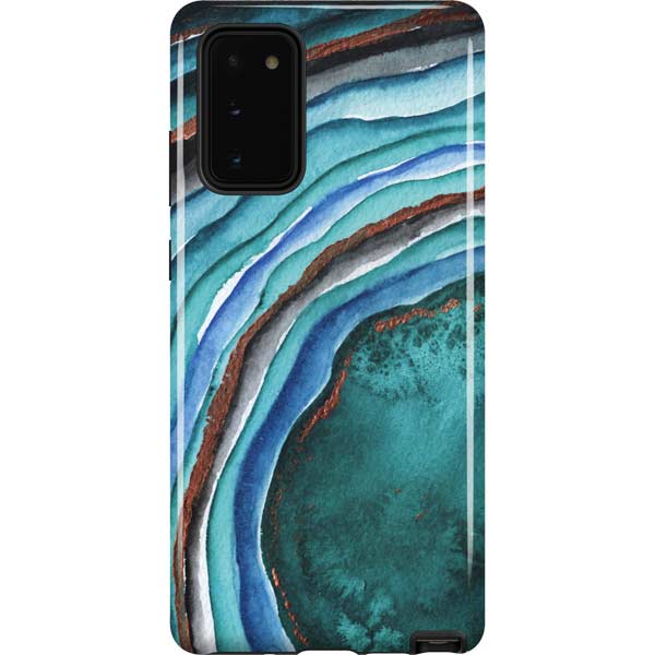 Turquoise Watercolor Geode Samsung Pro Case