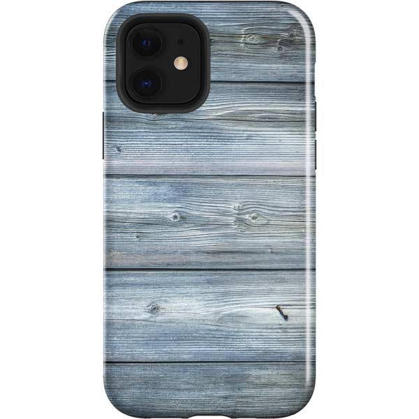 Weathered Blue Wood Apple Impact Case