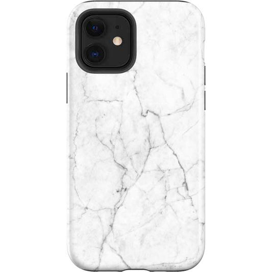 White Marble Apple Impact Case