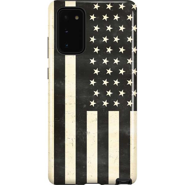 Black & White USA Flag Samsung Pro Case