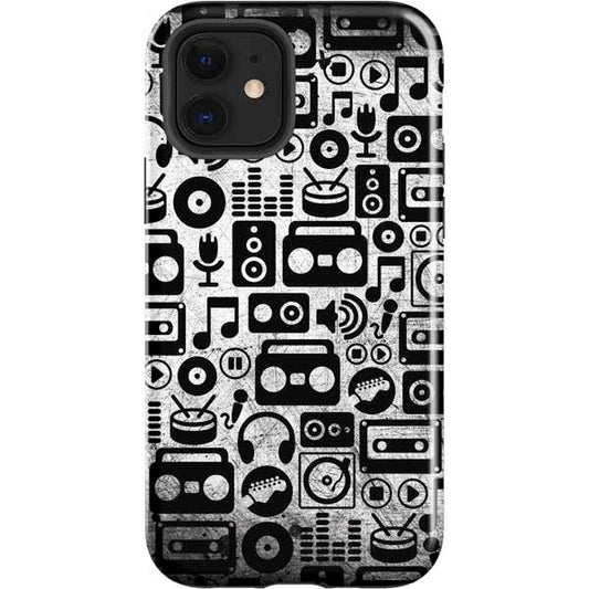 Music Pattern Apple Impact Case