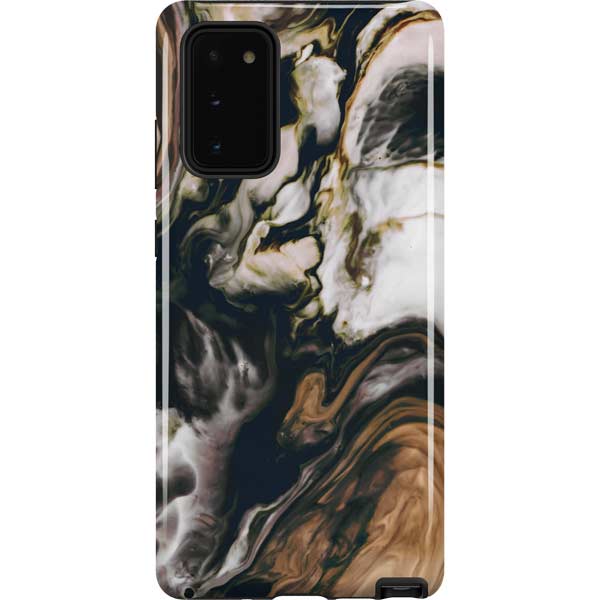 Copper and Black Marble Ink Samsung Pro Case