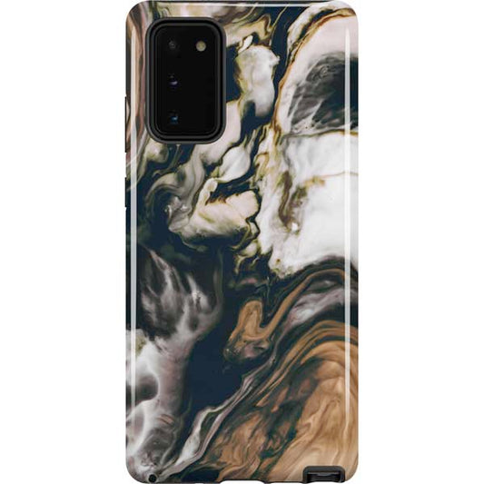 Copper and Black Marble Ink Samsung Pro Case