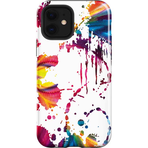 Chromatic Splatter White Apple Impact Case