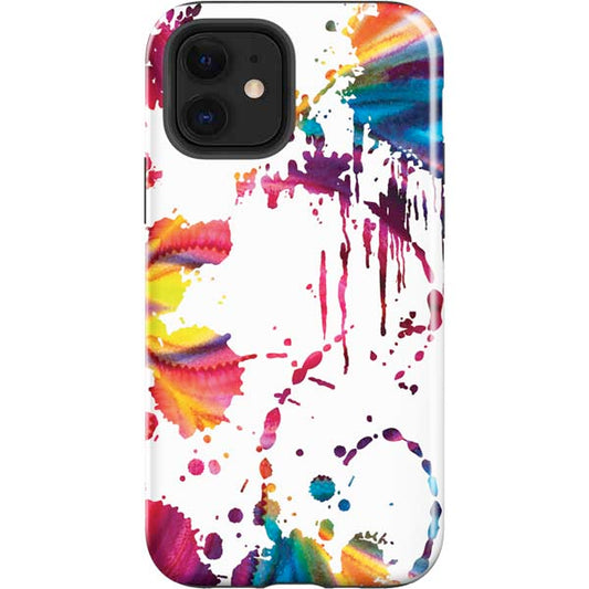 Chromatic Splatter White Apple Impact Case