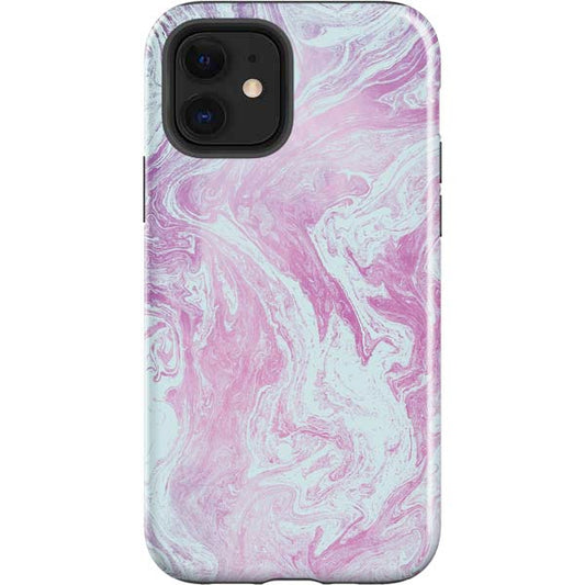 Blue and Purple Marble Apple Impact Case