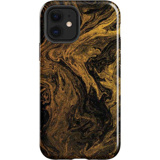 Gold and Black Marble Apple Impact Case