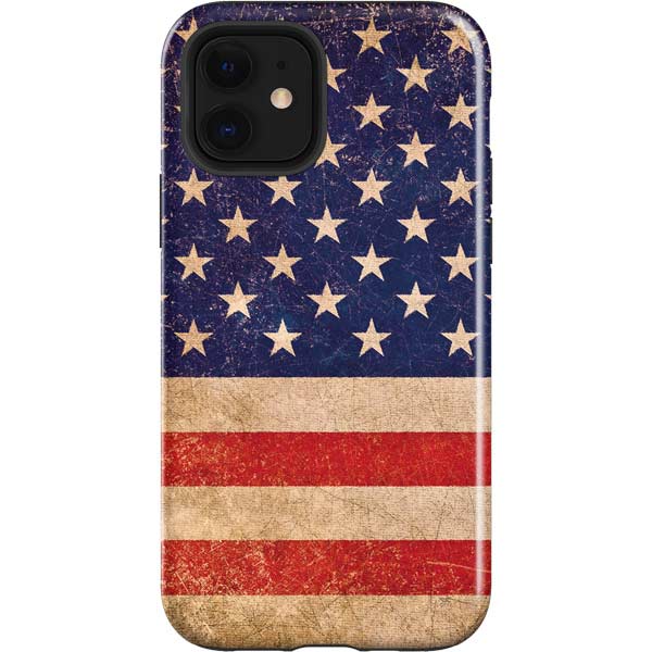 Distressed American Flag Apple Impact Case