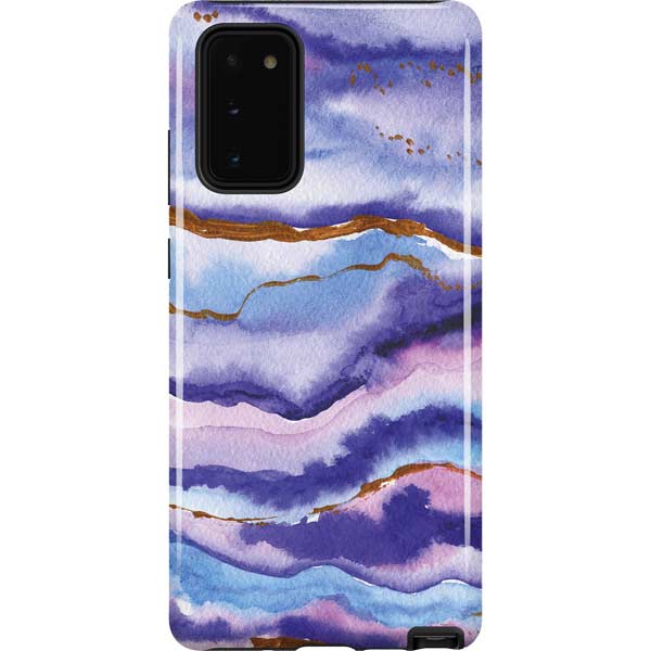 Blue Violet Watercolor Geode Samsung Pro Case