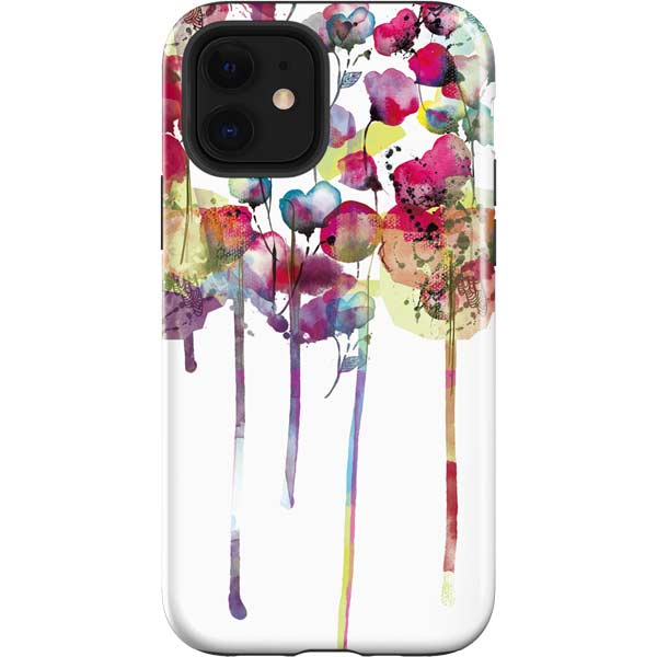 Painted Flowers Apple Impact Case