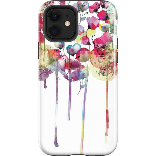 Painted Flowers Apple Impact Case