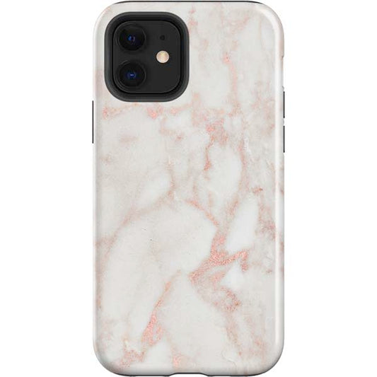 Rose Gold Marble Apple Impact Case