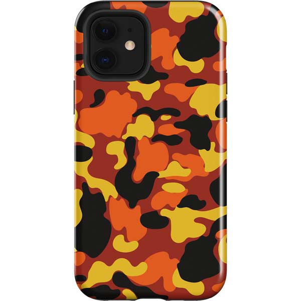 Orange Camo Apple Impact Case