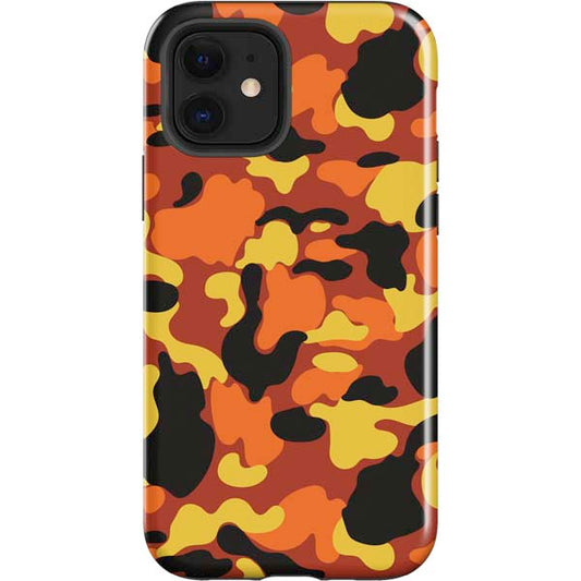 Orange Camo Apple Impact Case