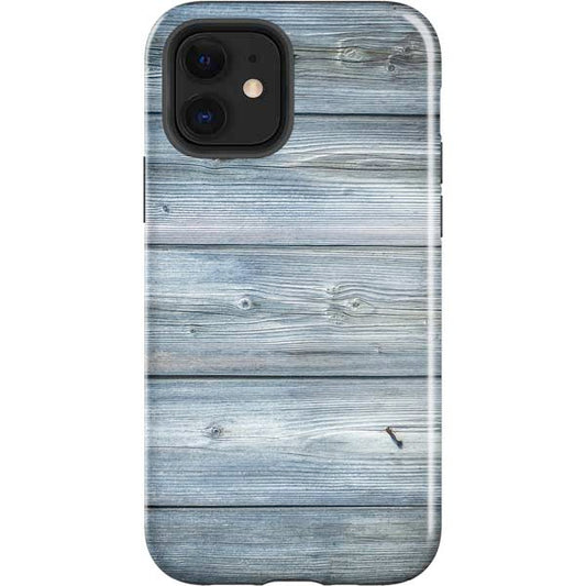 Weathered Blue Wood Apple Impact Case