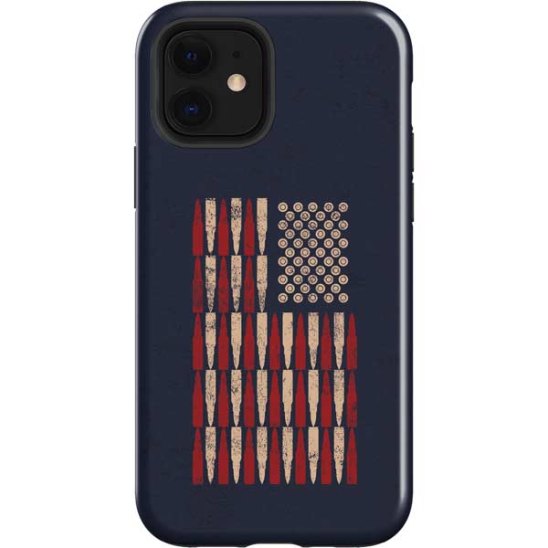 Blue Bullet American Flag Apple Impact Case