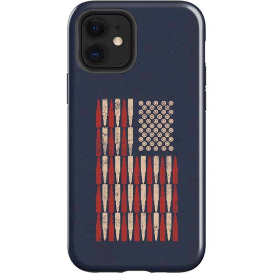 Blue Bullet American Flag Apple Impact Case